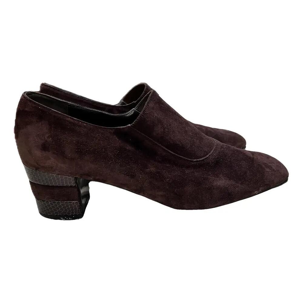 Vintage Salvatore Ferragamo Chocolate Suede Heels – Late 1970s / Early 1980s